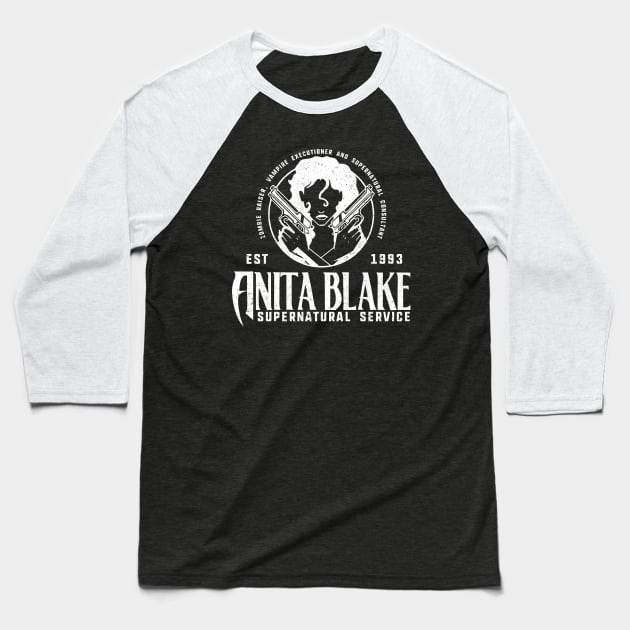 Anita blake Supernatural Service Baseball T-Shirt by OniSide